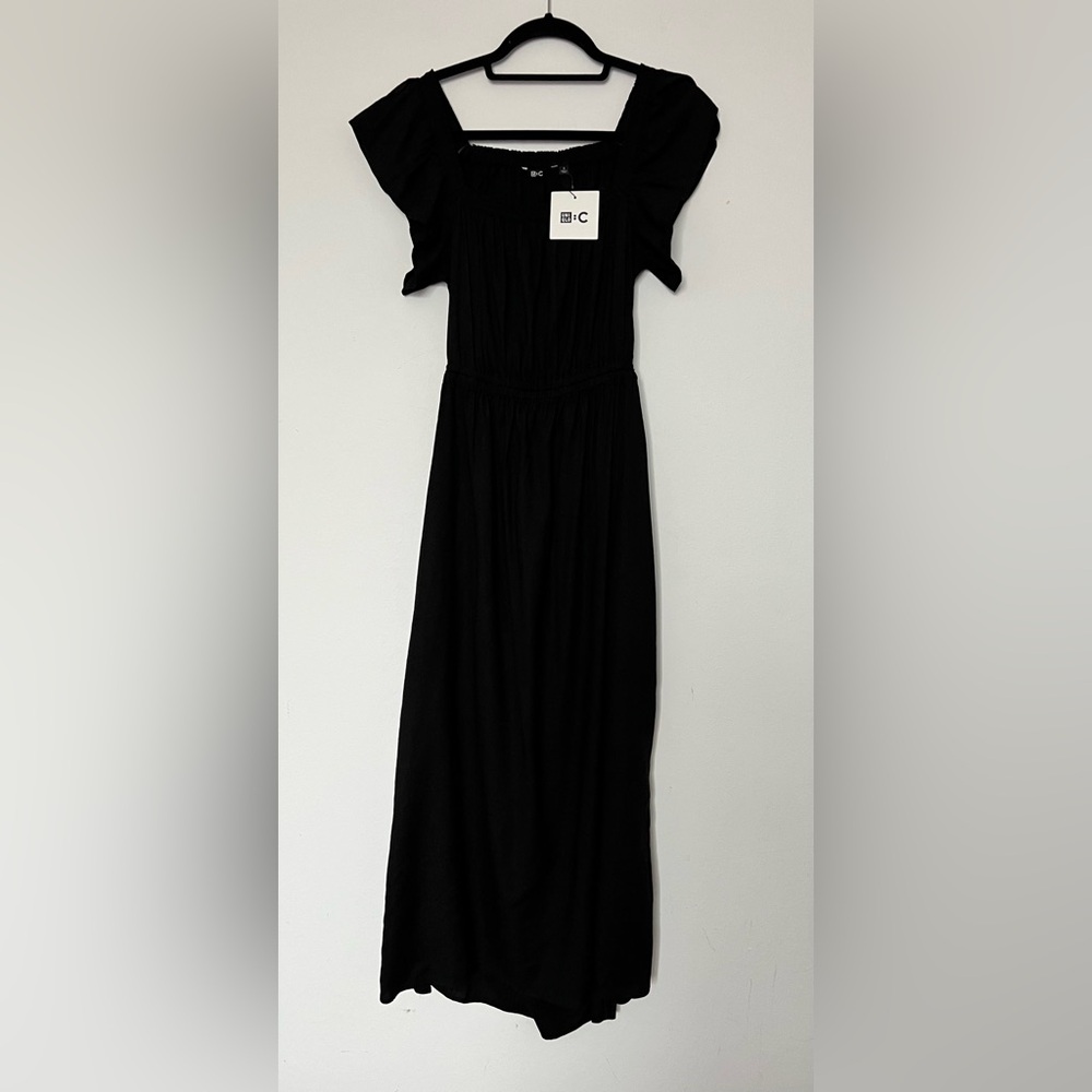 Uniqlo linen blend Black Maxi Dress
